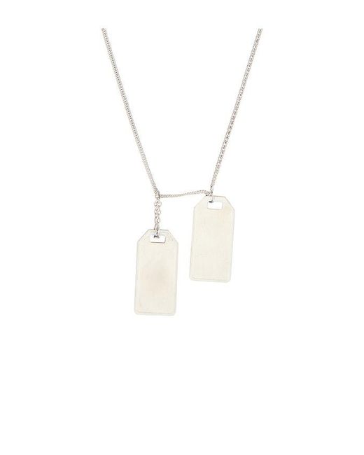 M I S B H V White Forever Dog Tag Necklace for men