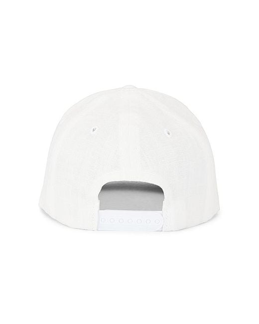 Rhude White Azur Linen Hat for men