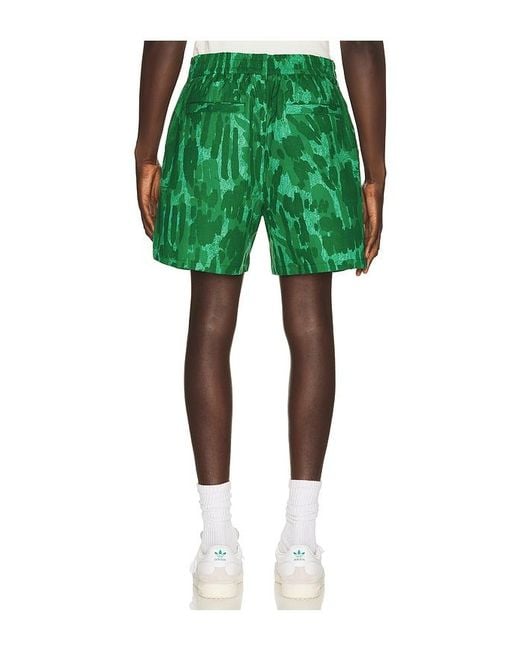 Malbon Green X Golf & Bass Club Mesh Basket Pocket Short for men