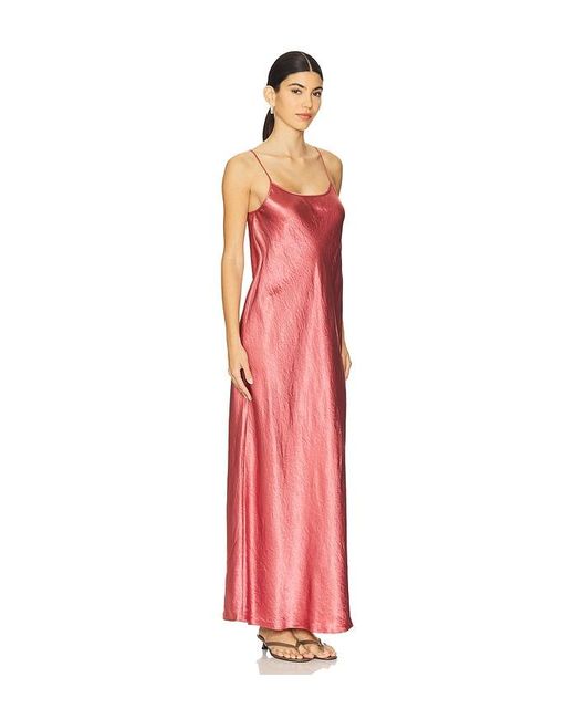 Vince Red Bias Slip Maxi Dress
