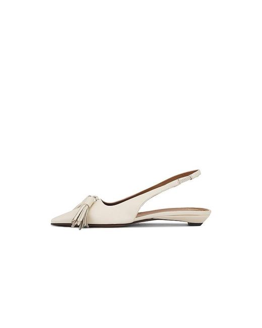 Atp Atelier White Molvena Linen Nappa Flats
