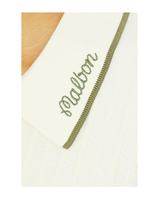 Malbon White Selma Polo Top