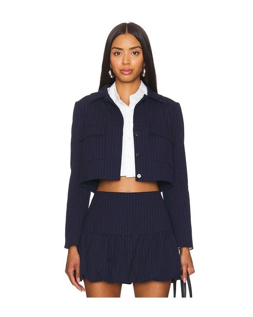 Amanda Uprichard Blue Sanders Jacket