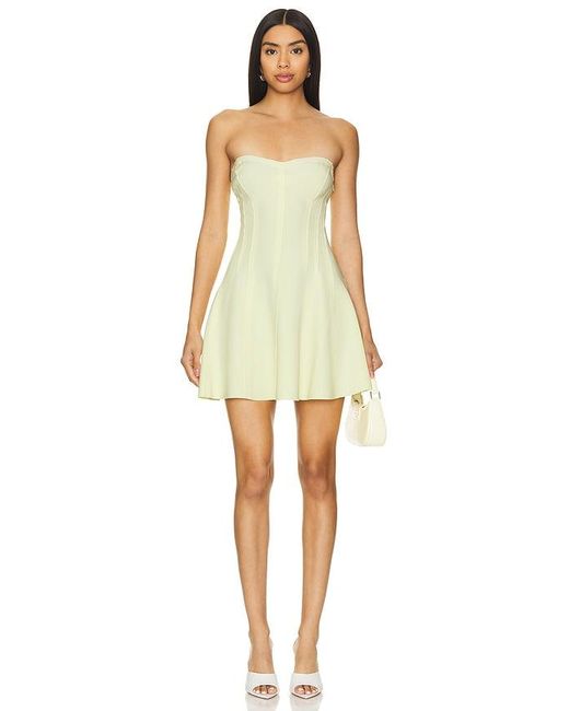 Norma Kamali Yellow X Revolve Grace Strapless Mini Dress