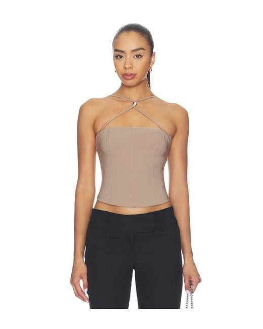 Tiger Mist Blue Tamora Corset Top