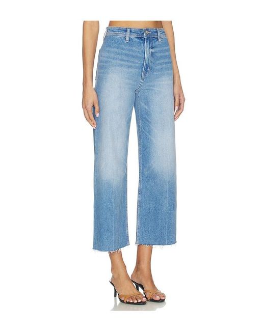 Pistola Blue Penny Crop High Rise Wide Leg Jeans