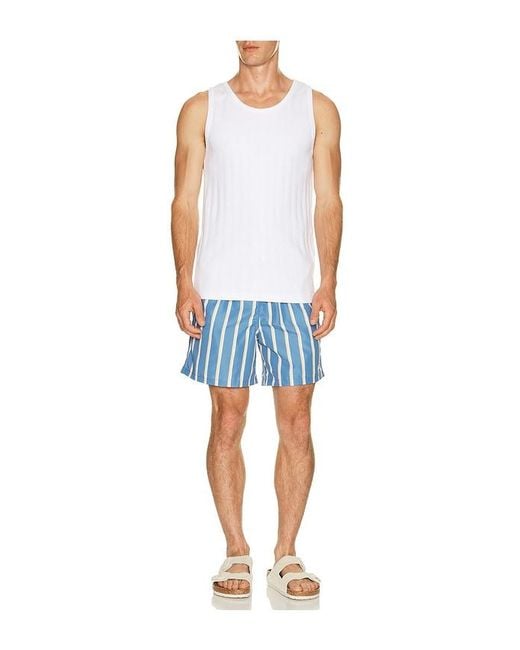 Bather Blue Fine Stripe Swim Trunk for men