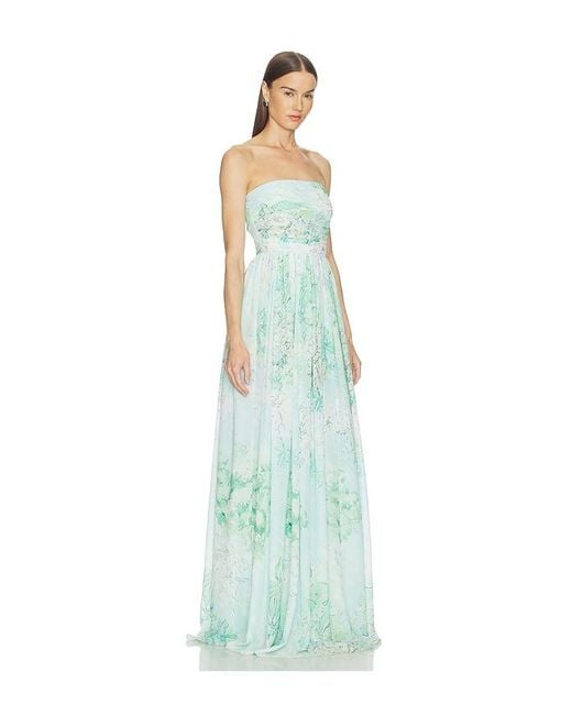 SAU LEE Blue Camille Maxi Dress