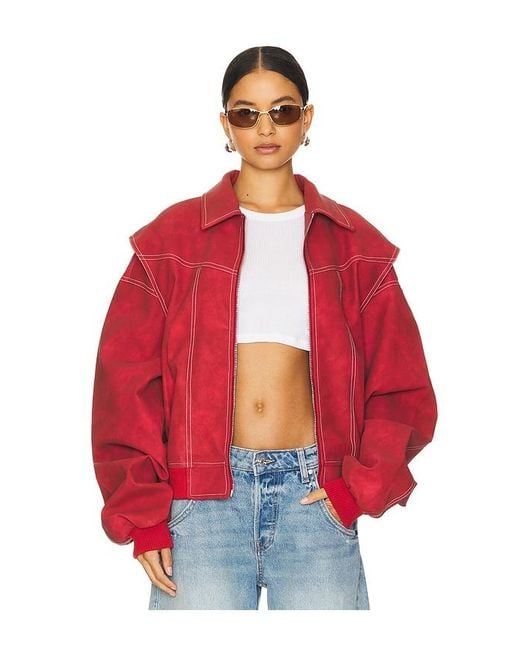 Lioness Red Vista Bomber Jacket