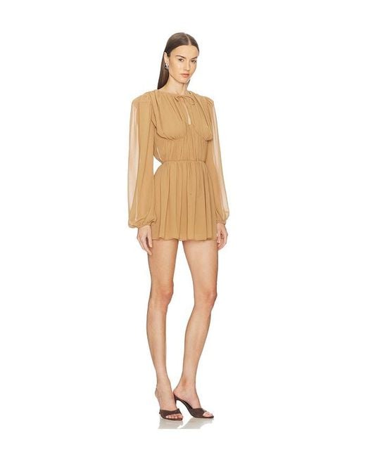 Camila Coelho Natural Lysette Mini Dress