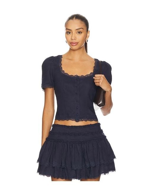 MAJORELLE Blue Betsy Top
