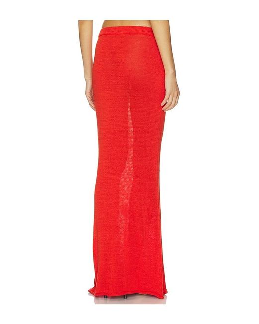 SER.O.YA Red Kora Knit Skirt
