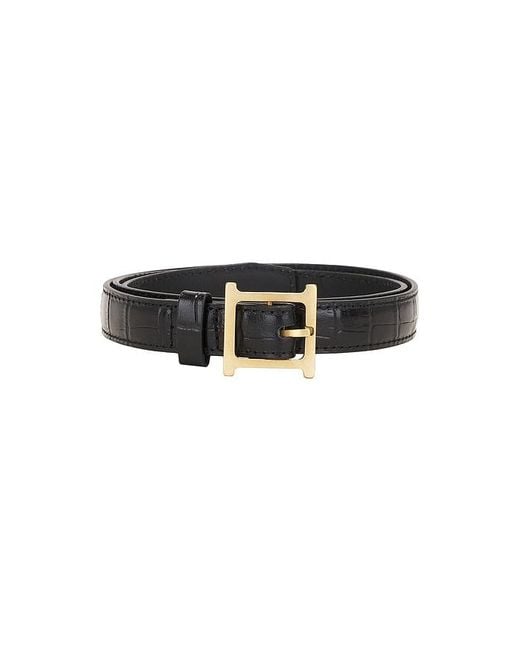 Helsa Black Logo Mini Waist Belt