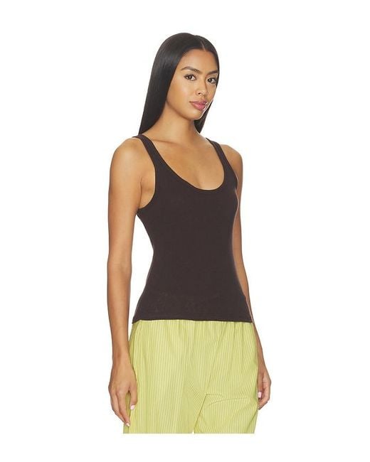 Leset Brown Laura Scoop Neck Tank