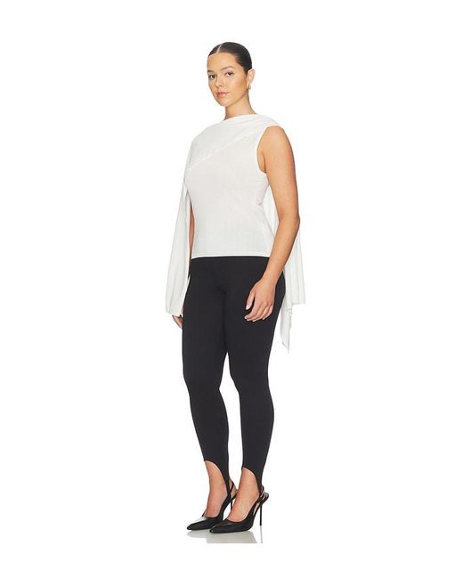 L'academie White Nasim Knit Cape Top