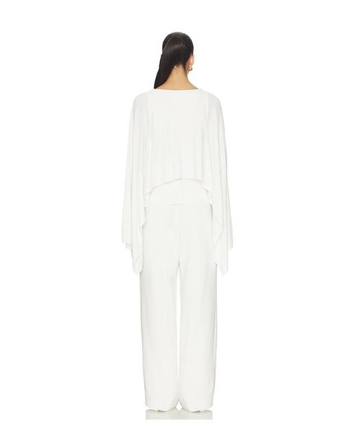 L'academie White Nasim Knit Cape Top