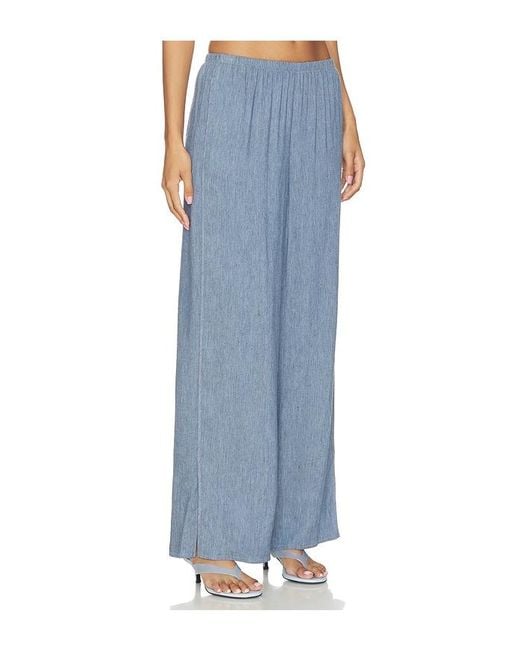 Theory Blue Denim Slit Pant