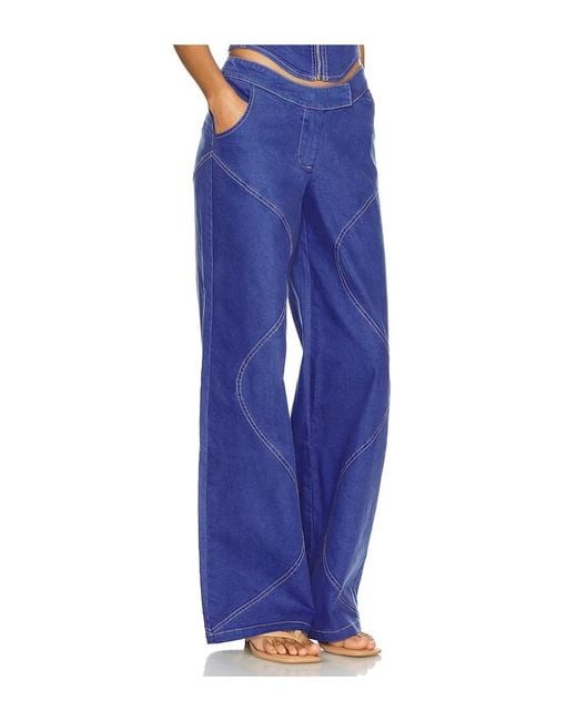 BY.DYLN Blue Ramona Wide Leg Jeans