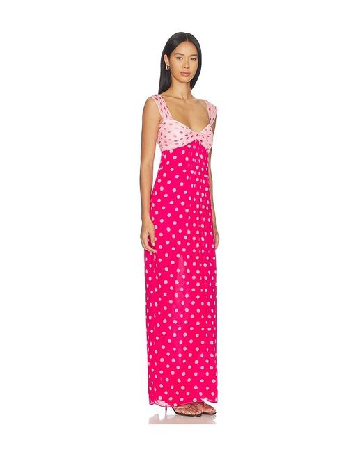 Saloni Pink Chani Long Dress