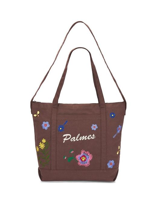 Palmes Brown Floral Tote Bag