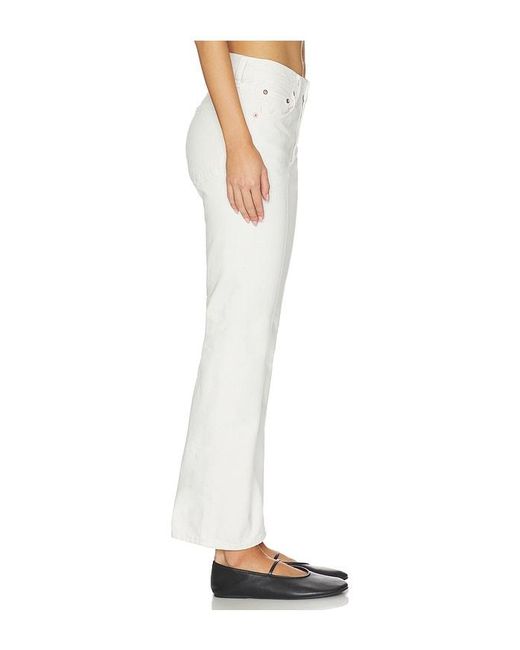 Agolde White Kick It Boot Ankle Jeans