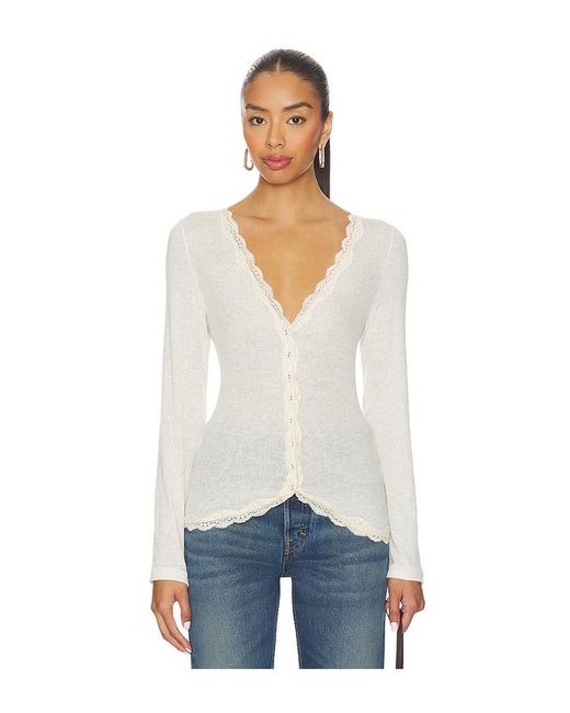 Big Love Cardi En Color Crema Talla (También En M, S, Xl, Xs) Free People de color White