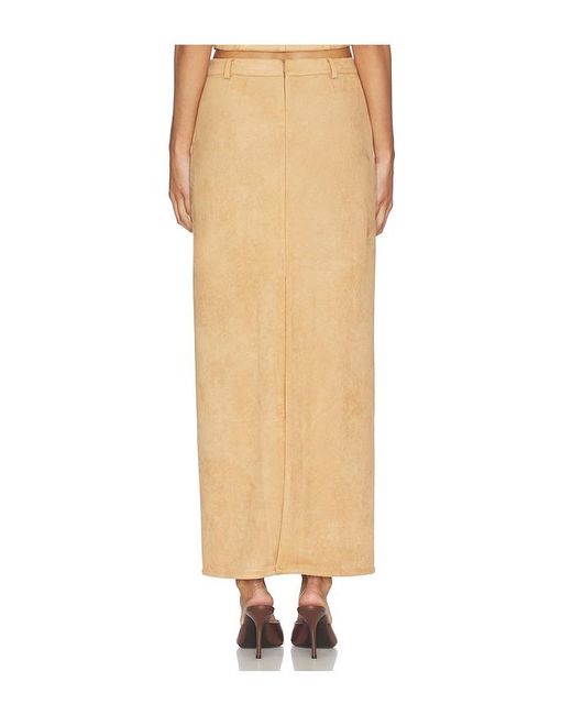 ALL THE WAYS White Bailey Faux Suede Skirt