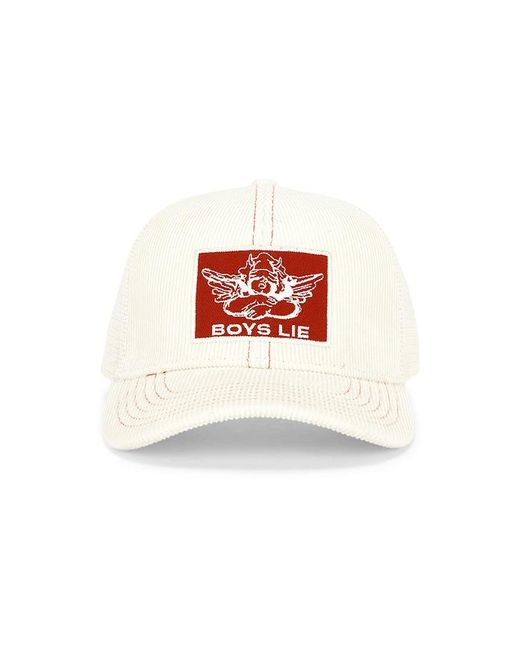 Boys Lie Distressed Corduroy Trucker Hat in White | Lyst display picture 3