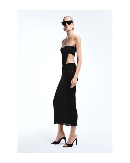 REVOLVE LOS ANGELES Black Colette Midi Dress