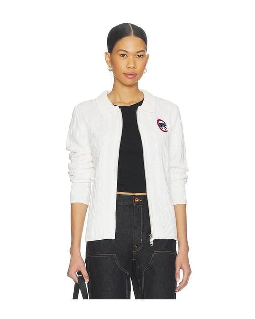 Terez White X Revolve Chicago Cubs Zip Knit Cardigan