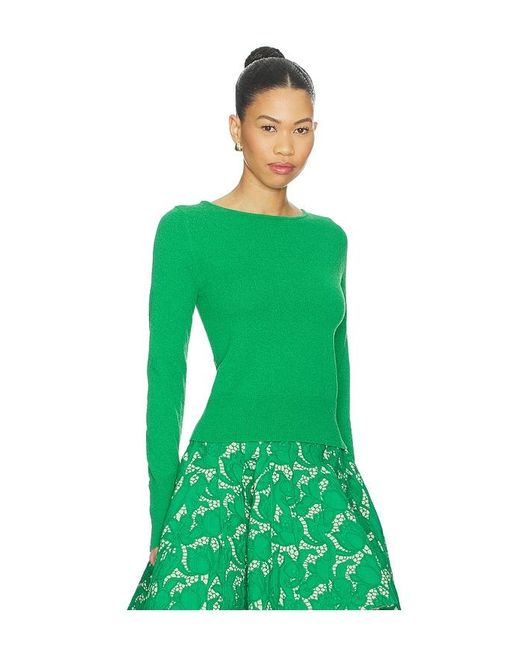 AKNVAS Green Lily Lace Up Knit Top