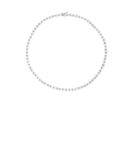 Shashi Metallic Oval Tennis Necklace