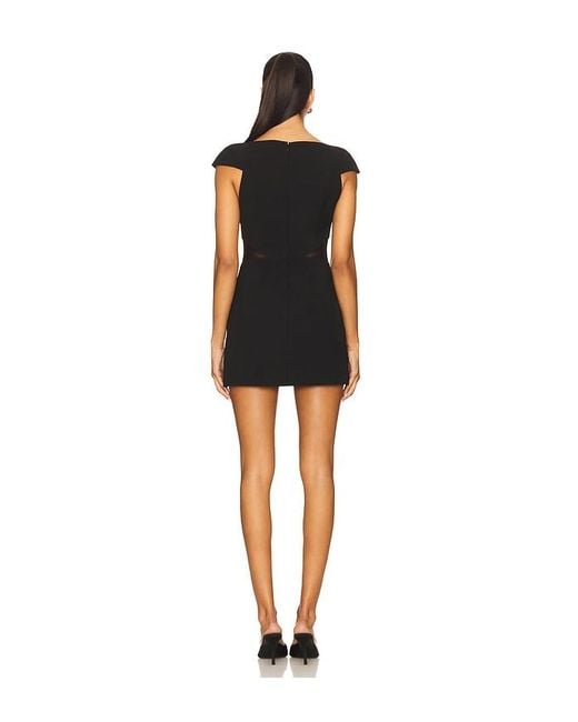 Misha Black The Salvador Bonded Crepe Mini Dress
