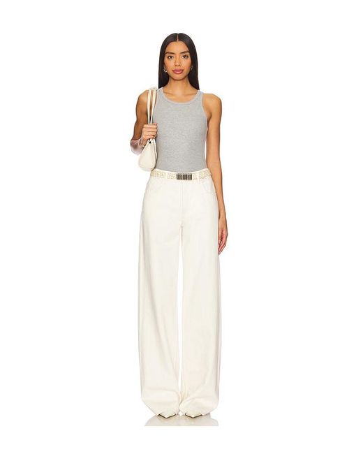ÉTERNE Gray High Neck Fitted Tank Top