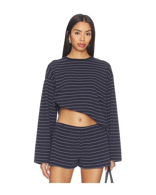 WeWoreWhat Blue Long Sleeve Boxy Shirt