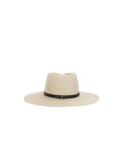 Janessa Leone White Beck Fedora Hat