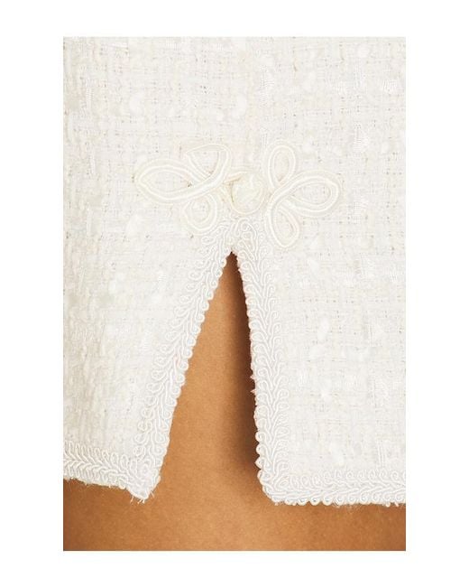SAU LEE White Jenna Tweed Dress