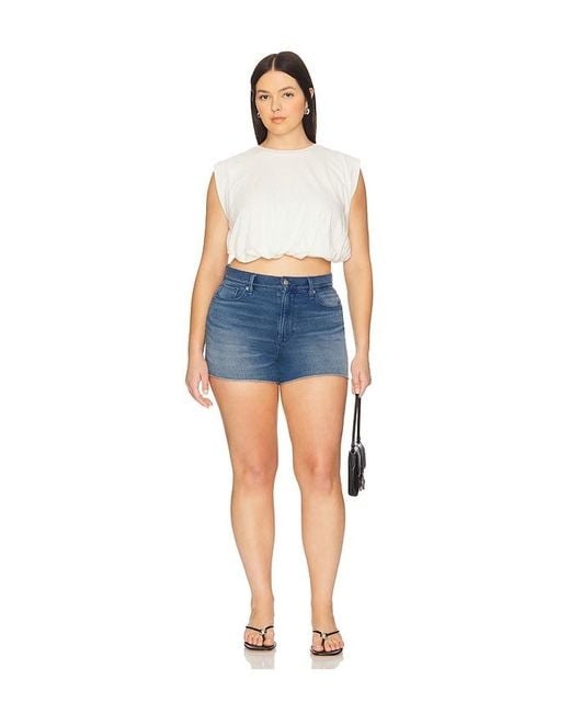 GOOD AMERICAN Blue Jeanius Good '90S Shorts