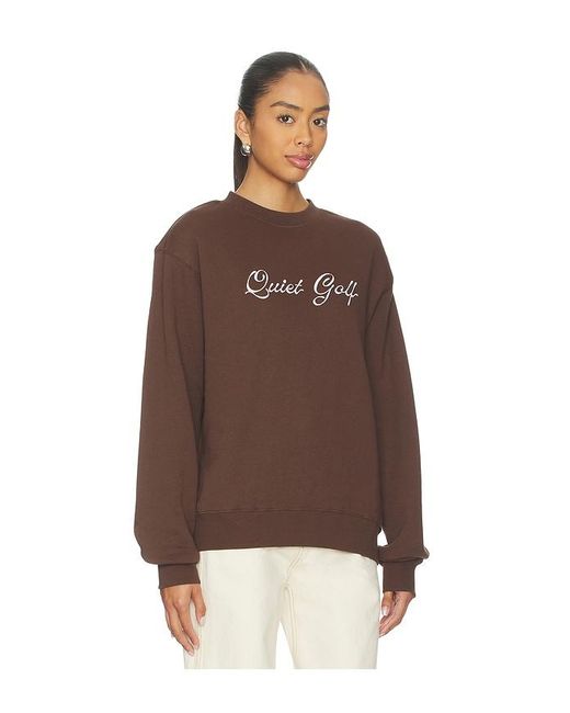 Quiet Golf Brown Hancock Crew Neck Sweatshirt