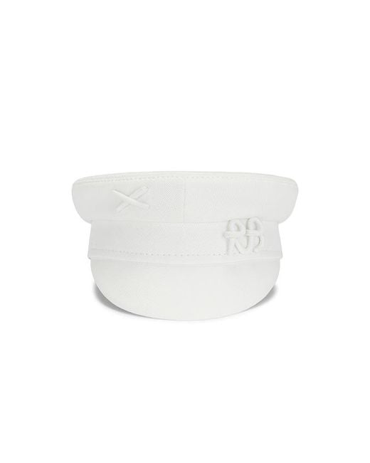 Ruslan Baginskiy White Monogram-Embellished Baker Boy Cap