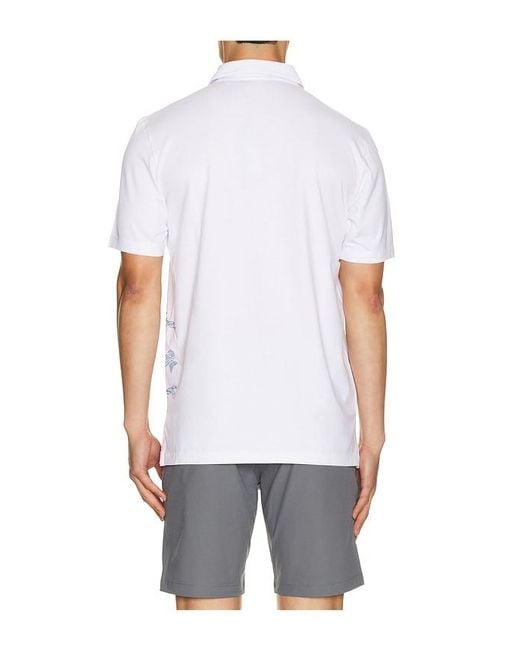 Travis Mathew White Comfortknit Deep Sea Polo for men
