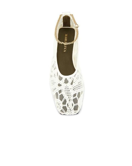 MARIA LUCA White Augusta Ballet Flat