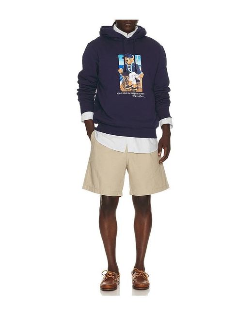 Polo Ralph Lauren Blue Seasonal Fleece Novelty Newport Bear Sweatshirt for men