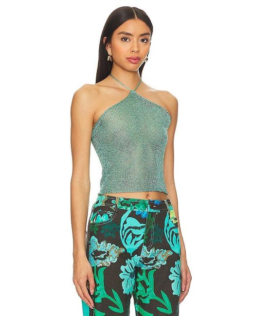 superdown Green Jem Halter Top