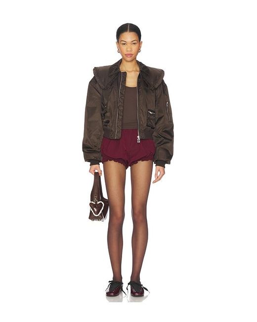Ganni Multicolor Duchesse Nylon Bomber Jacket