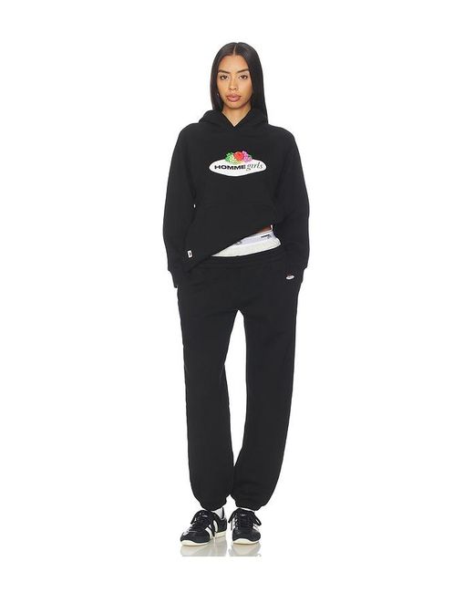 HOMMEGIRLS Black X Fruit Of The Loom Boxer Sweatpants