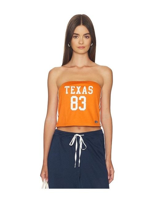 Hype and Vice Orange Texas Jersey Tube Top