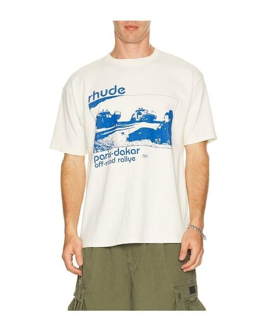 Rhude Blue Trail Of Dust Tee for men