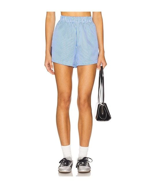 Araminta James Blue Poplin Libby Stripe Short