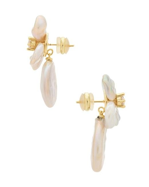 Shashi White Fleur De Cleo Earring
